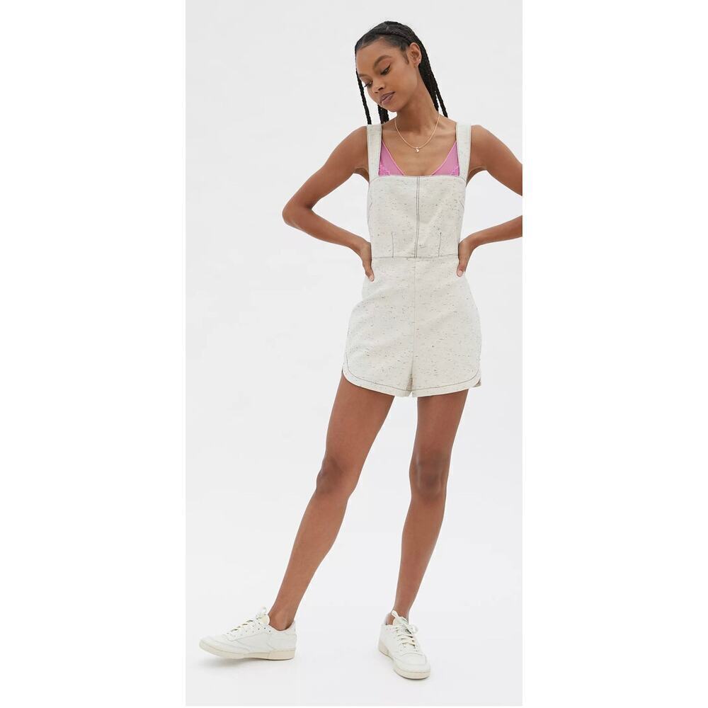 UO Hannah Cotton Cross-Back Romper Size M